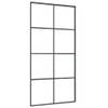 The Living Store Schuifdeur - Aluminium - 102.5 x 205 cm - Veiligheidsglas - Zwart - Ruimtebesparend - Corrosievrij -