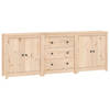 vidaXL Dressoir 210x35x80 cm massief grenenhout