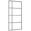 vidaXL Schuifdeur 102,5x205 cm ESG-glas en aluminium zwart