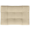 vidaXL Palletkussen 120x80x12 cm stof beige