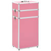 vidaXL Make-up trolley aluminium roze