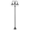 vidaXL Paalverlichting tuin E27 220 cm aluminium brons 3-delig