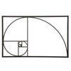 Homemania Wanddecoratie Golden Ratio 53x35 cm staal zwart