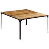 vidaXL Eettafel 140x140x76 cm massief mangohout