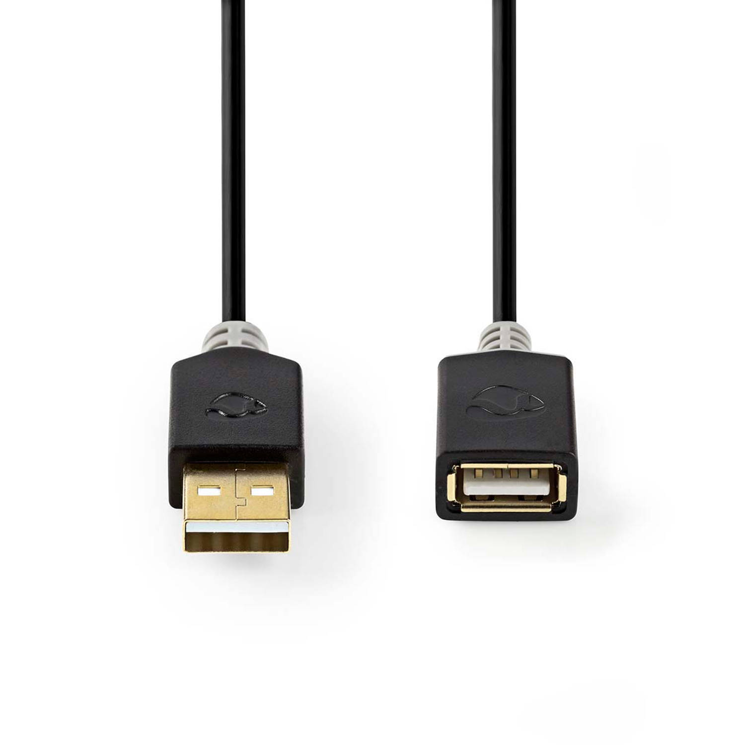 Kabel USB 2.0 | A male A female | 2,0 m | Antraciet