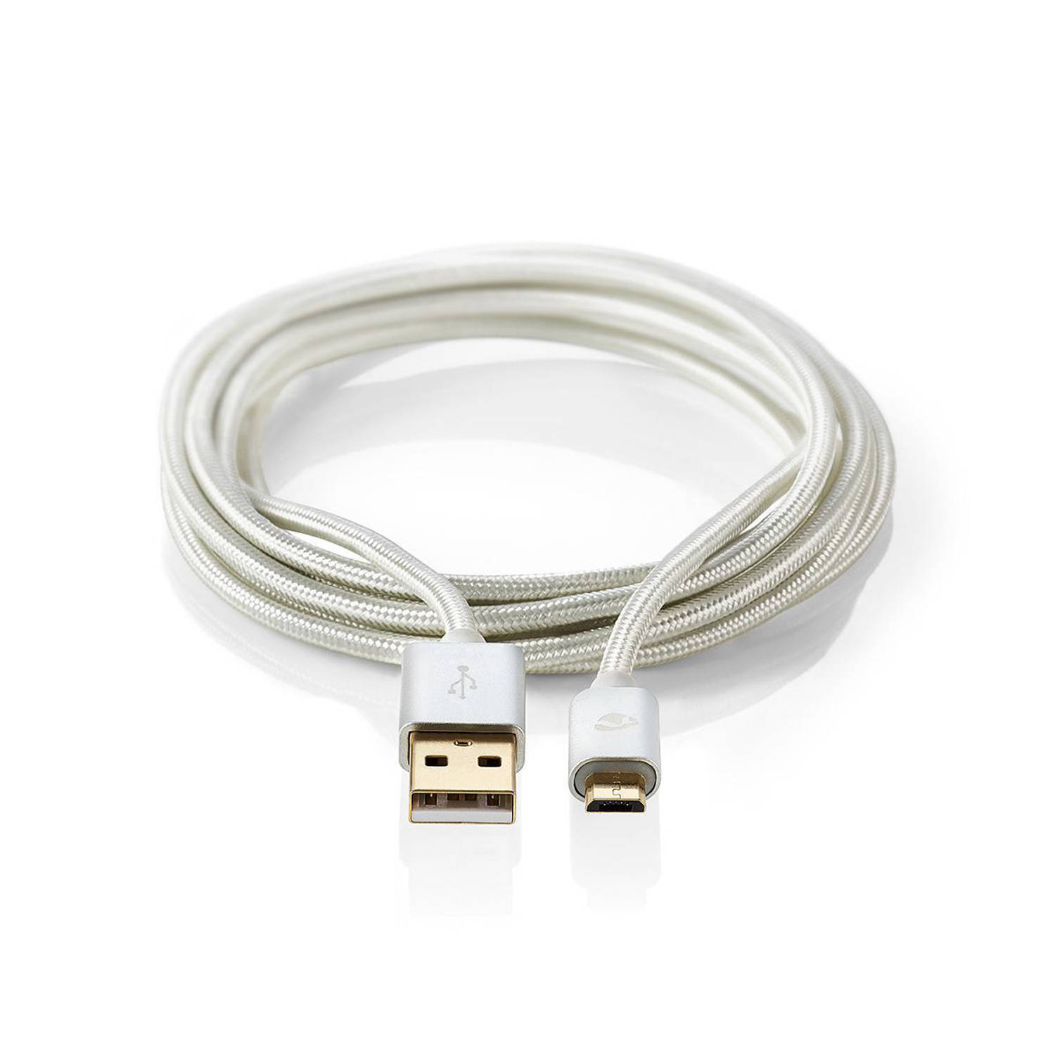Kabel USB 2.0 | A male Micro-B male | 3,0 m | Aluminium