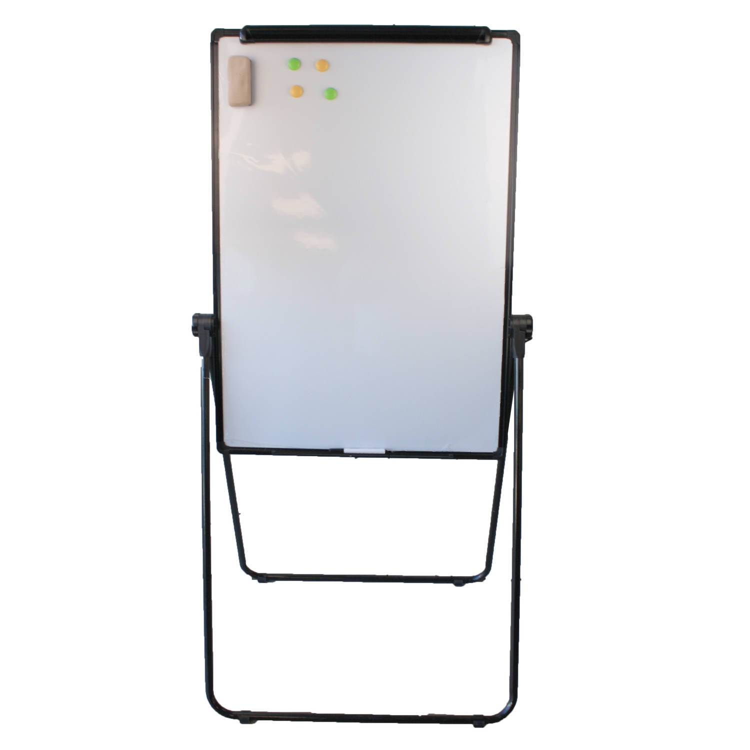 Lowander 3-in-1 flipover bord kantelbaar - Flip-over board | Whiteboard | Magneetbord -100x70 cm - Tweezijdig - Zwart
