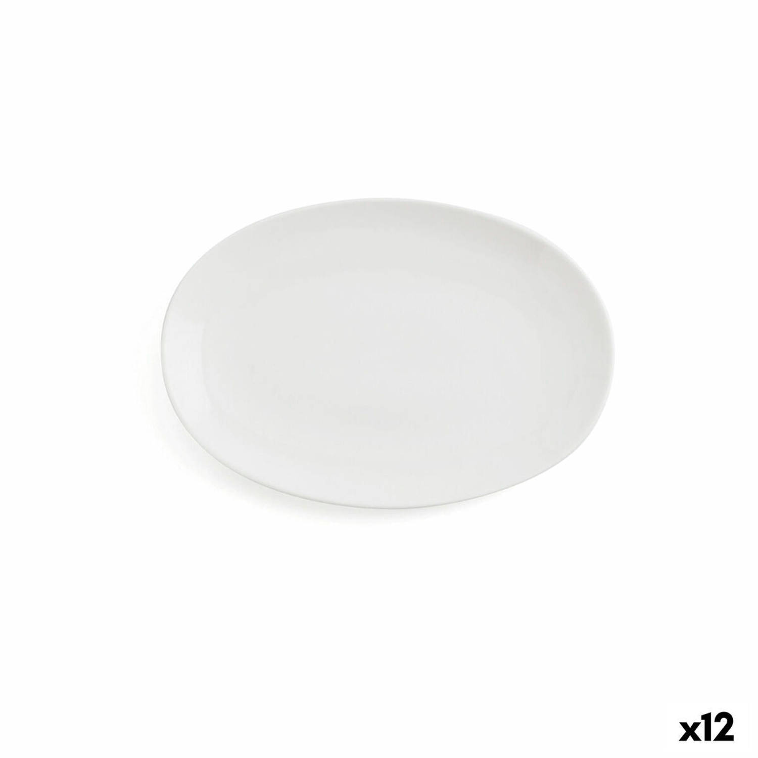 Serveerschaal Ariane Vital Coupe Ovalen Keramisch Wit (Ø 21 cm) (12 Stuks)