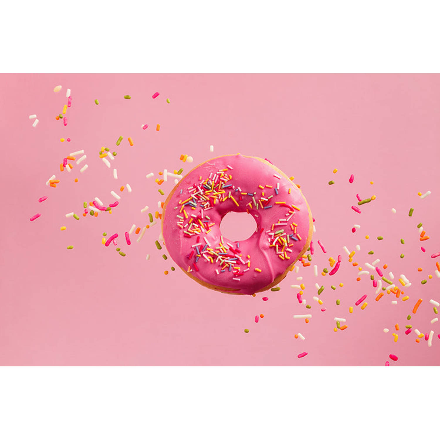 Inductiebeschermer - Roze Donut - 82x52 cm