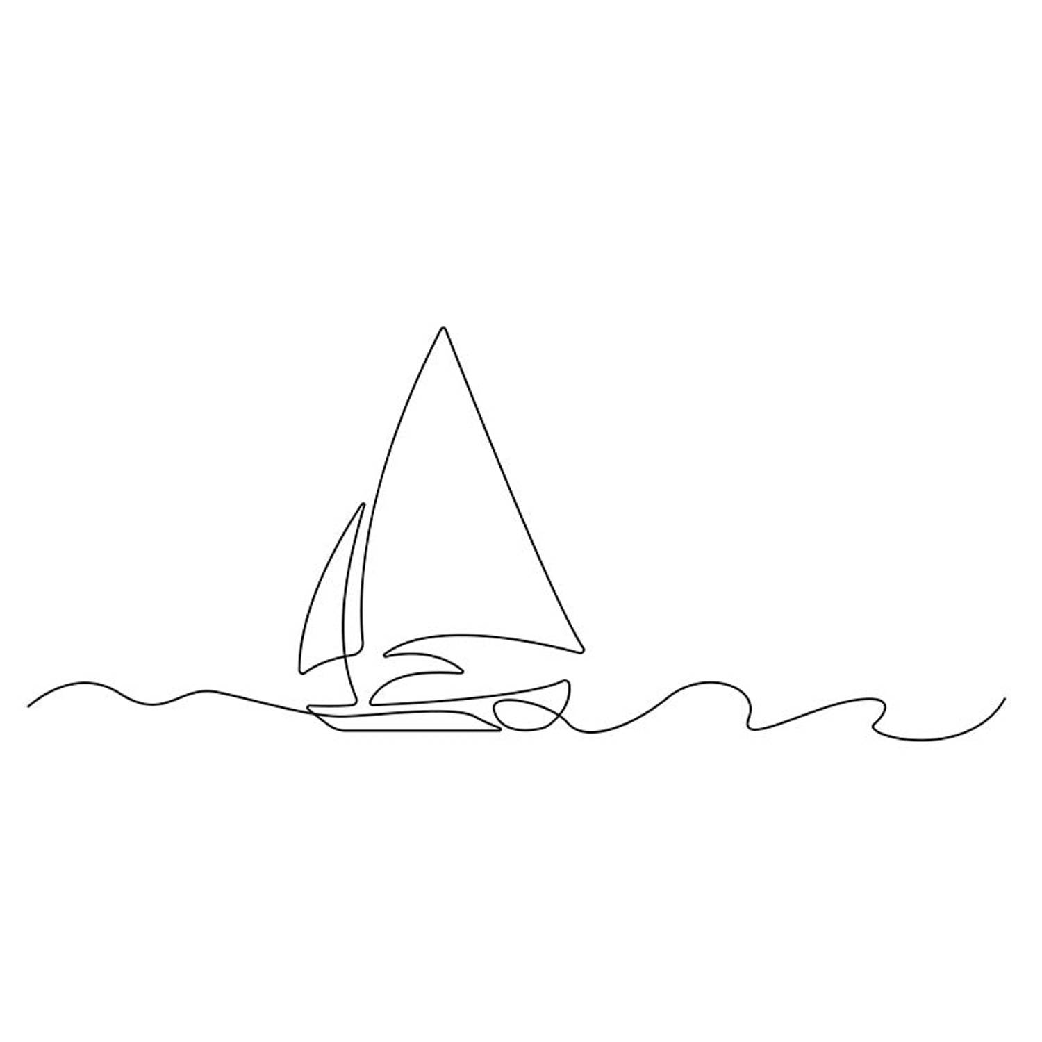 Inductiebeschermer - Sailboat Art - 76x52 cm