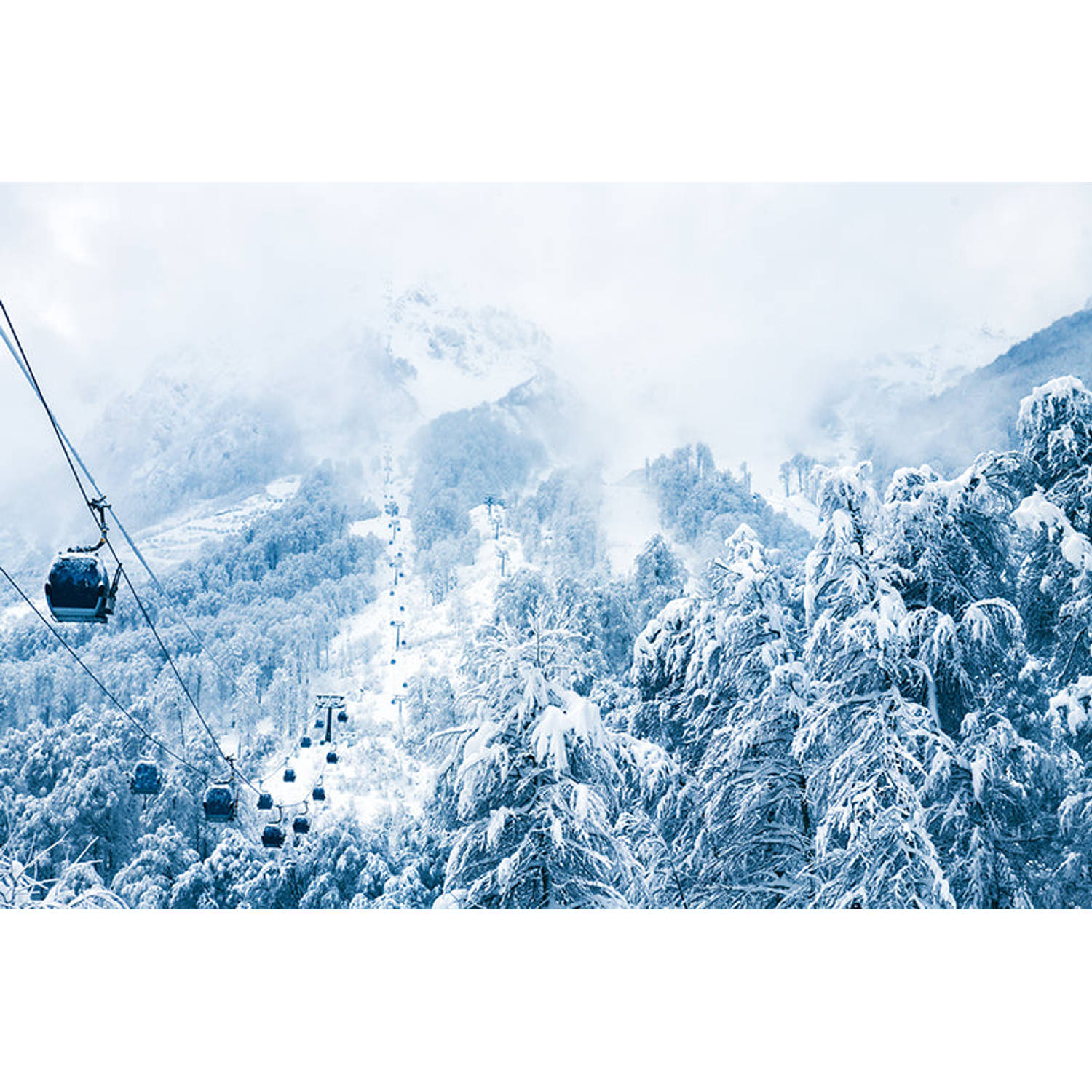 Inductiebeschermer - Ski lift - 80x50 cm