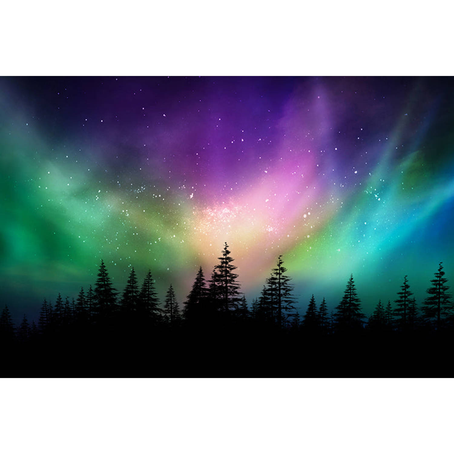 Inductiebeschermer - Northern Lights - 56x38 cm