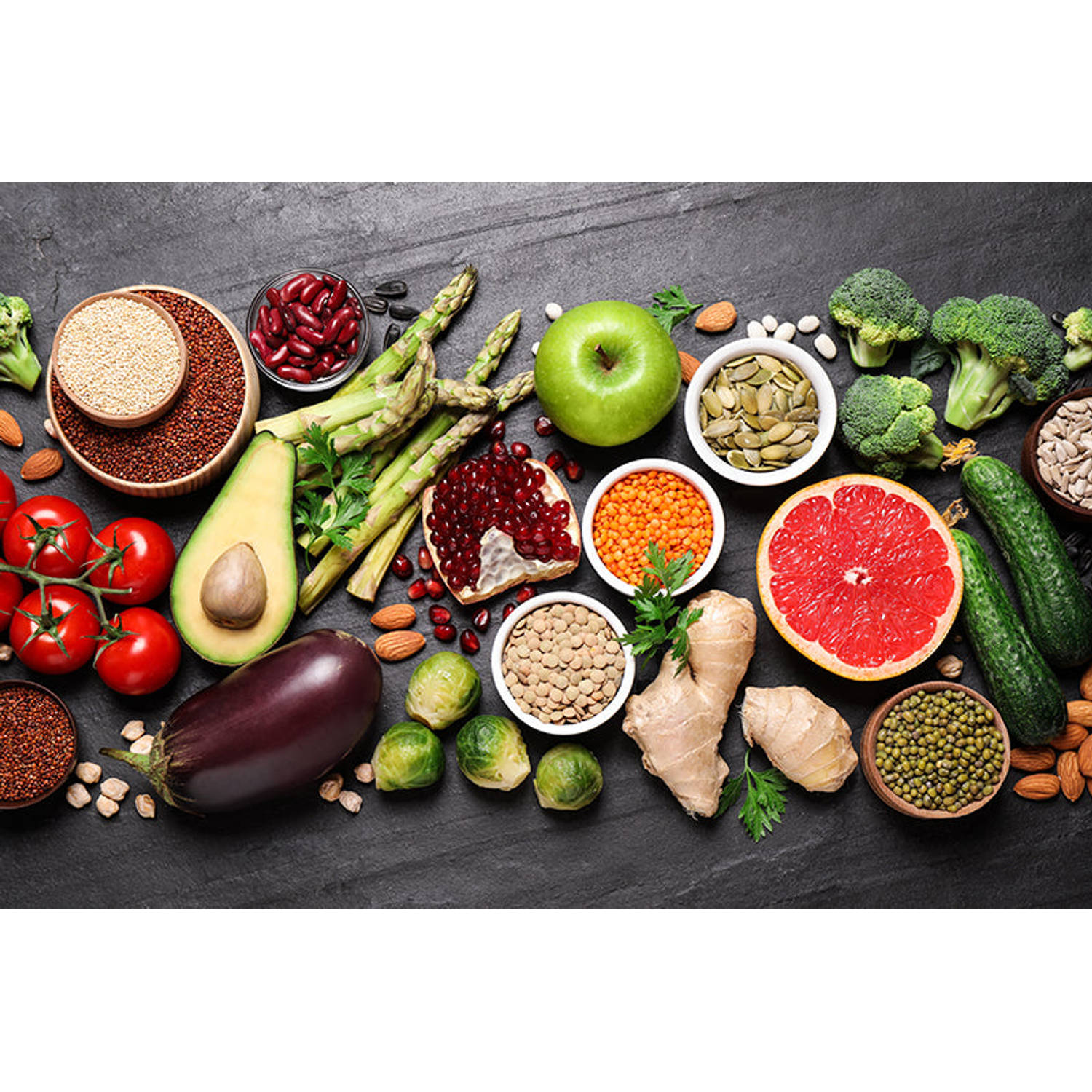 Inductiebeschermer - Fruits and Vegetables - 76x52 cm
