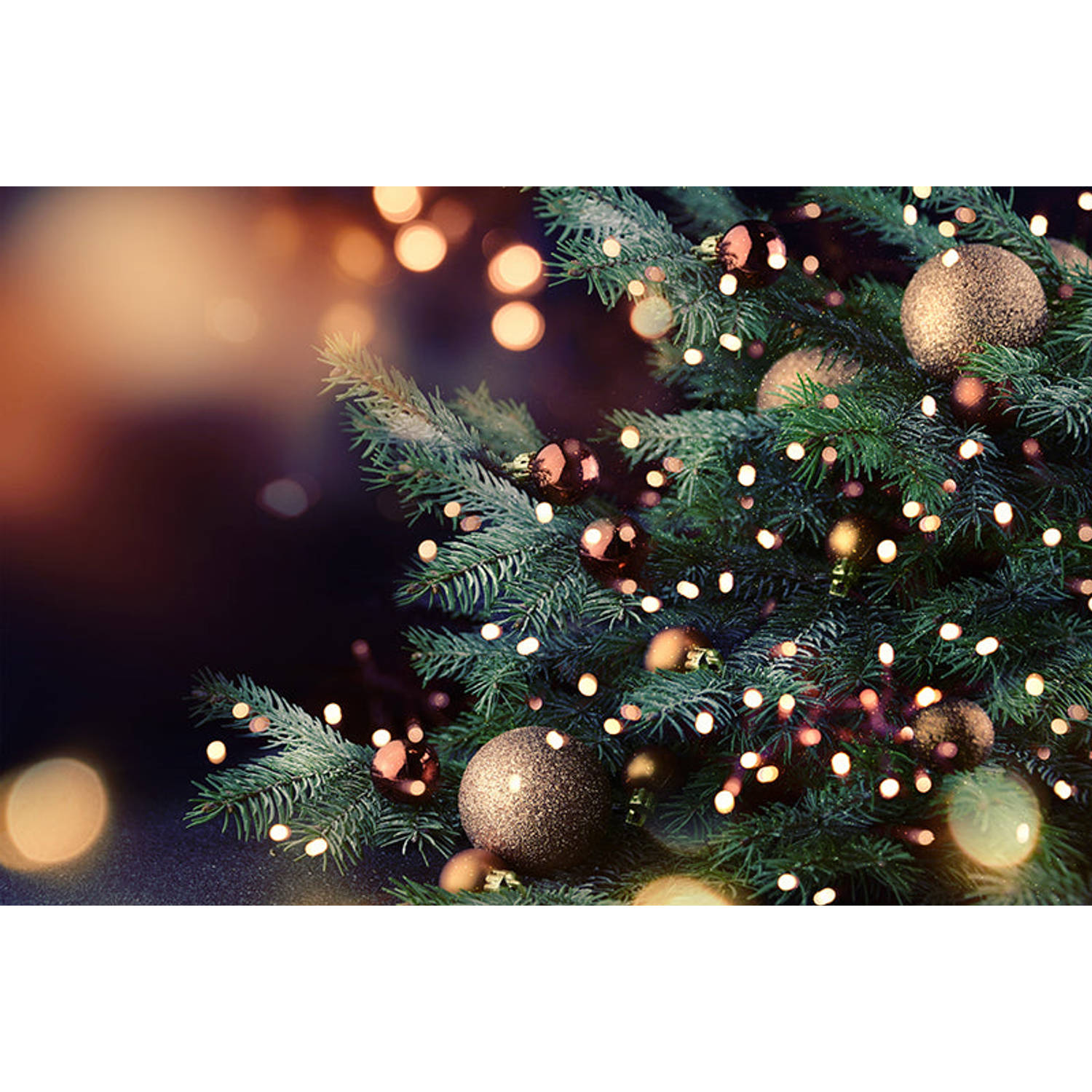 Inductiebeschermer - Kerstboom met Verlichting - 30x52 cm