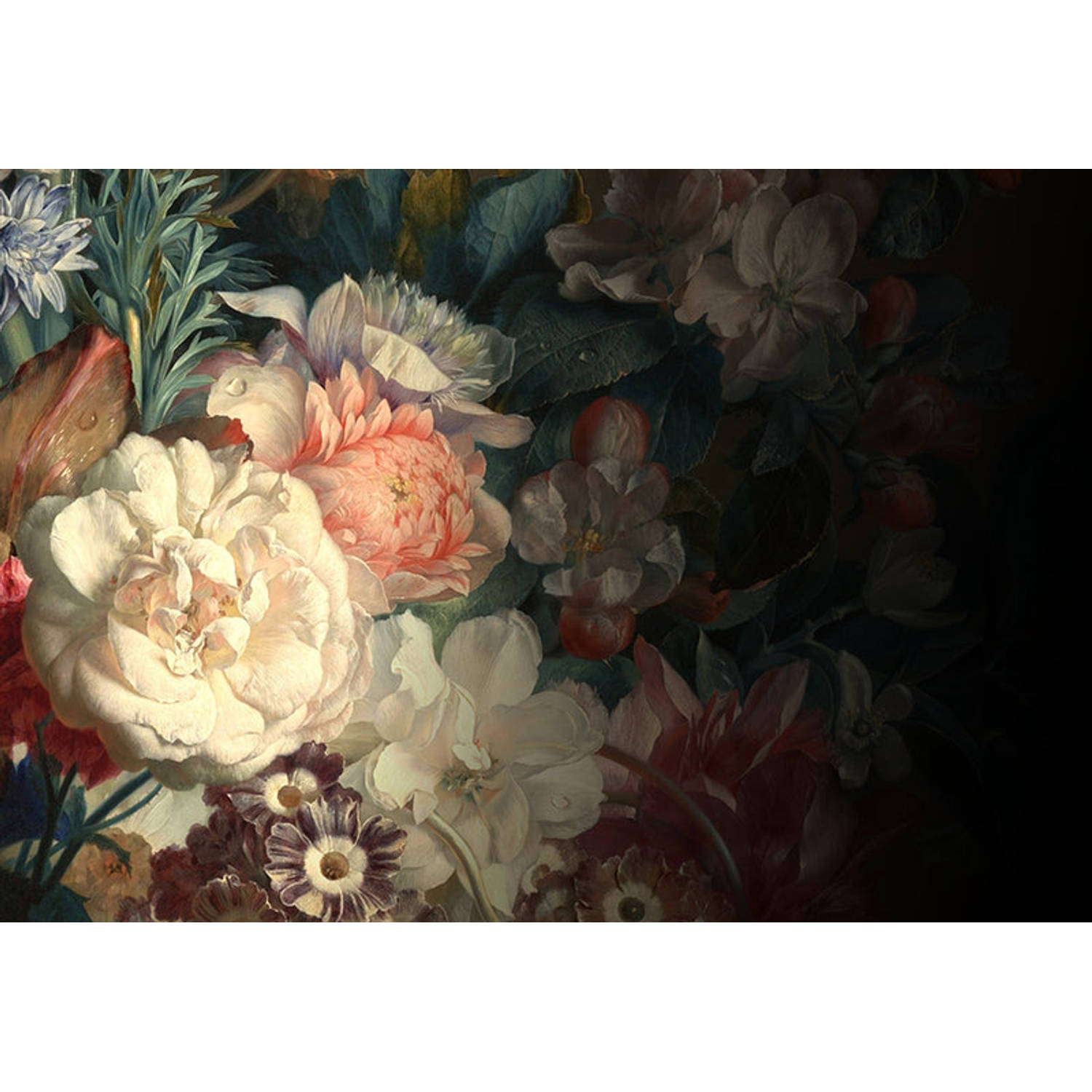 Inductiebeschermer - Flowers - 76x52 cm