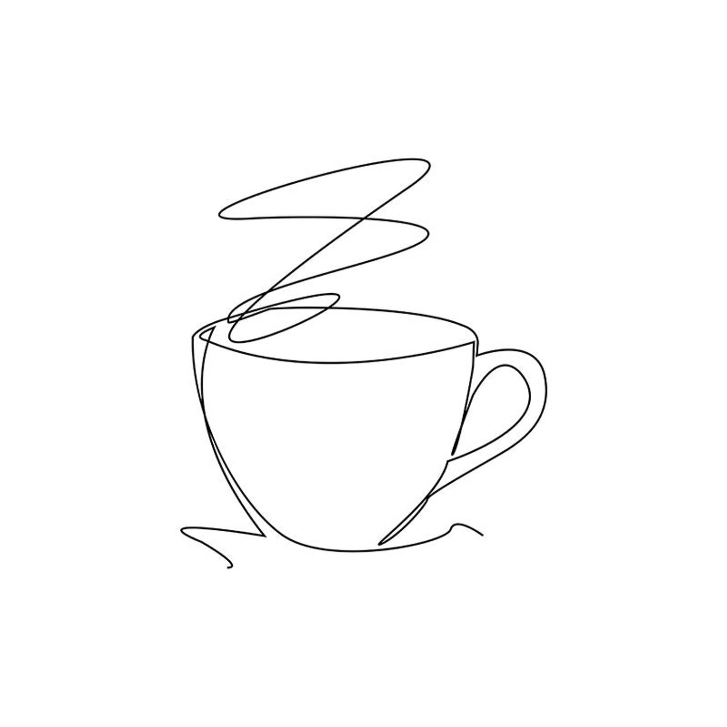 Inductiebeschermer - Cup of coffee - 71x52 cm