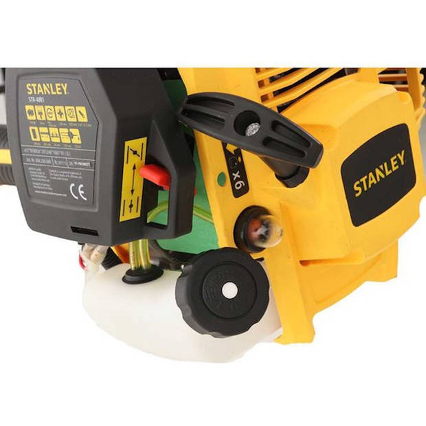 Stanley 4-in-1 Tuingereedschap STR-4IN1A - Grastrimmer, Bosmaaier, Stokheggenschaar en Stokkettingzaag - Zwart/Geel