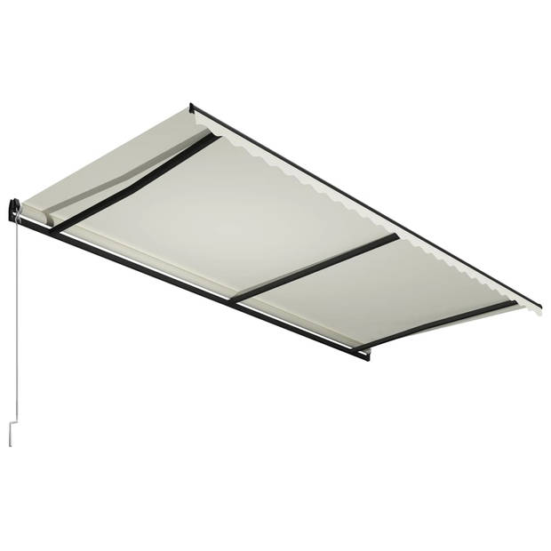 vidaXL Luifel handmatig uittrekbaar 600x300 cm crème