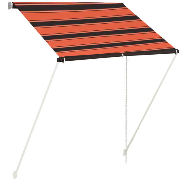 vidaXL Luifel uittrekbaar 150x150 cm oranje en bruin