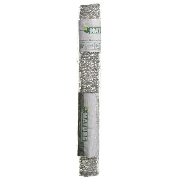Schermgaas - groen - geplastificeerd staal - 50 x 250 cm - zeskantig maaswijdte 25 x 25 mm - Gaas