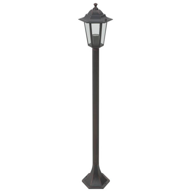 vidaXL Paalverlichting voor tuin E27 110 cm aluminium brons 6 st