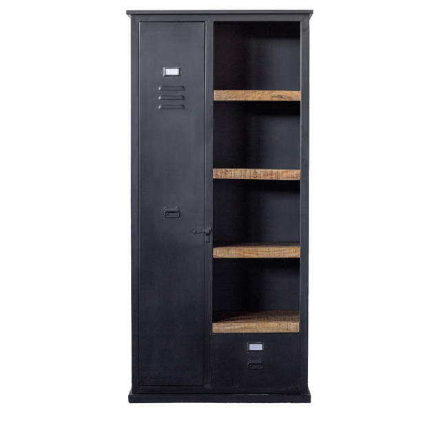 Giga Meubel - Lockerkast Zwart - 95x42x200cm - Metaal - Lockerkast Lifestyle