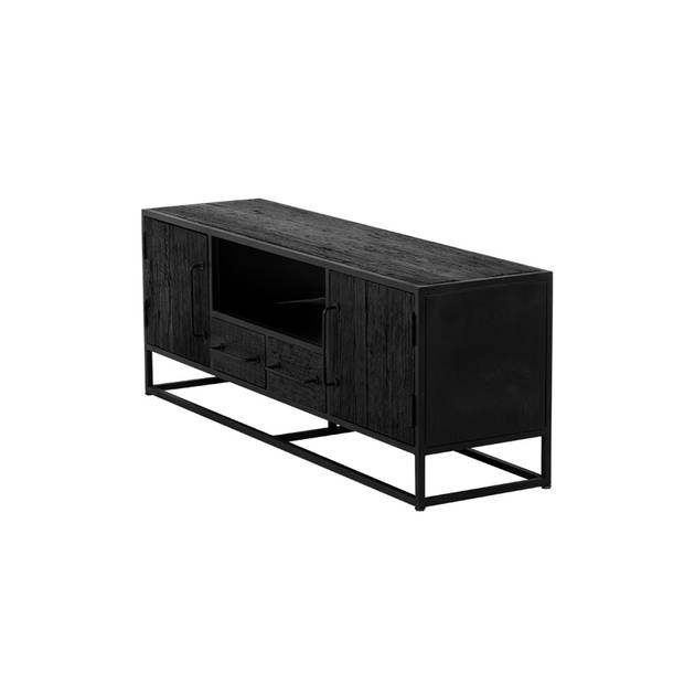 Giga Meubel - Tv-Meubel Zwart - Mangohout - 180cm - Tv-meubel Pure Black