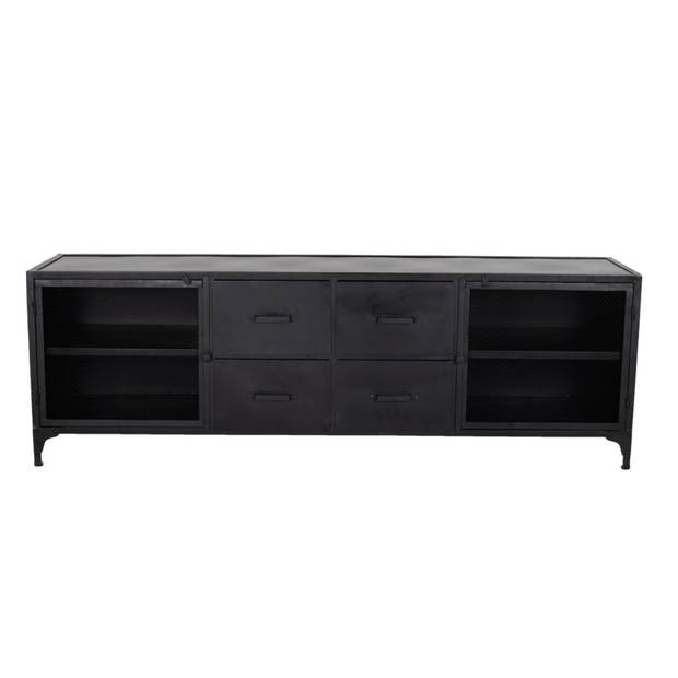 Giga Meubel - TV Meubel Zwart - Metaal - 200x45x65cm - Tv-meubel Brian 200cm