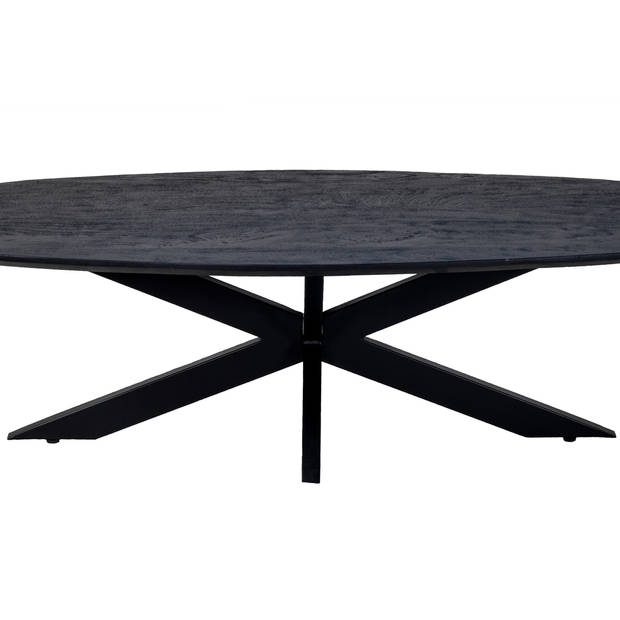 Giga Meubel - Salontafel Deens Ovaal - Zwart - 130cm - Salontafel Jordan