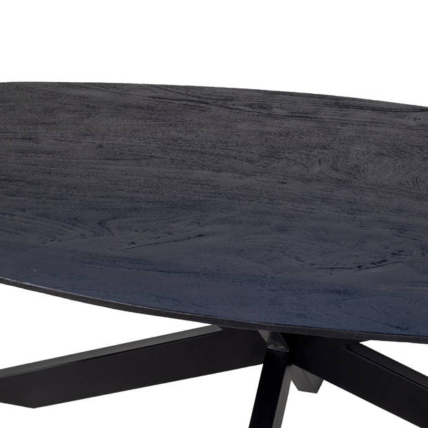 Giga Meubel - Salontafel Deens Ovaal - Zwart - 130cm - Salontafel Jordan