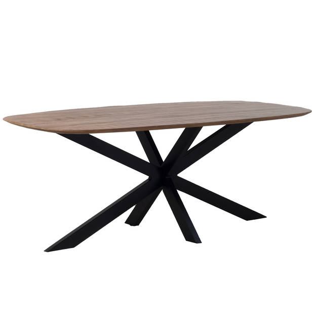 Giga Meubel - Eettafel Deens Ovaal - Bruin - 200cm - Eettafel Jordan