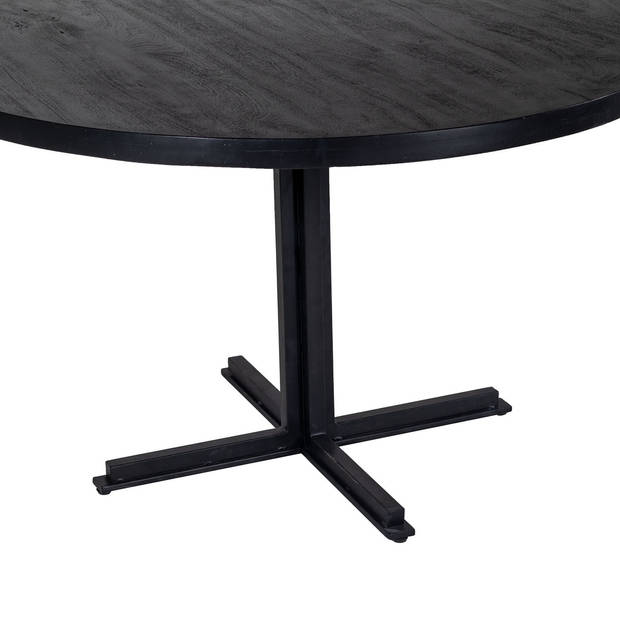 Giga Meubel - Eettafel Rond - Zwart - Ø130cm - Eettafel Otis