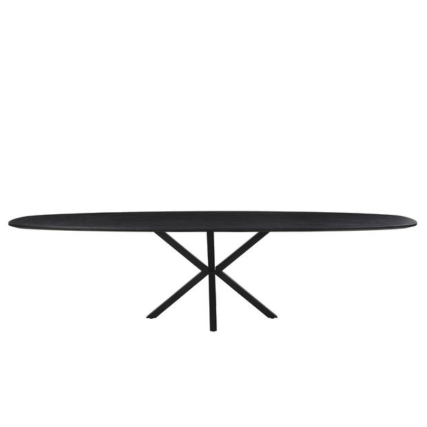 Giga Meubel - Eettafel Ovaal - Zwart - 300cm - Eettafel Lissabon