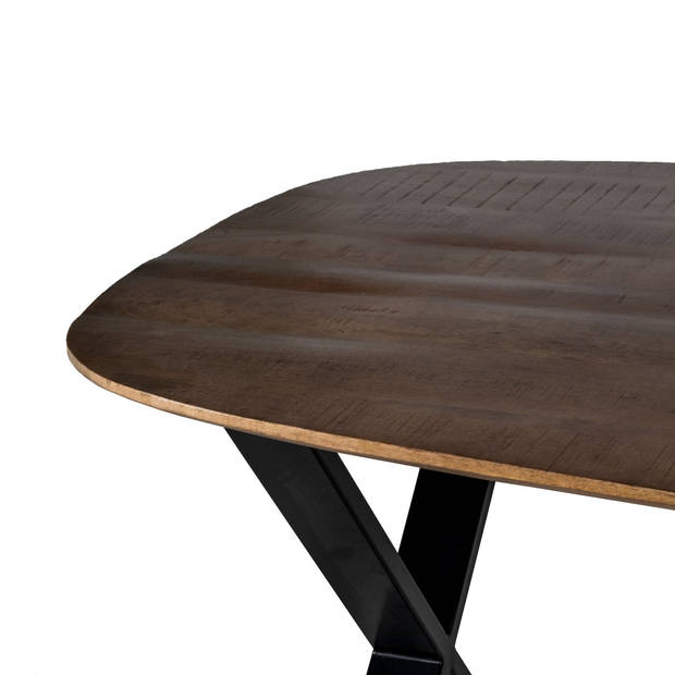 Giga Meubel - Eettafel Deens Ovaal - Bruin - 160cm - Eettafel Gordon