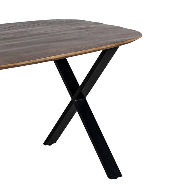 Giga Meubel - Eettafel Deens Ovaal - Bruin - 160cm - Eettafel Gordon