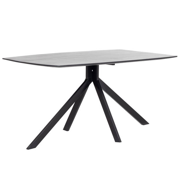 Giga Meubel - Eettafel Deens Ovaal - Zwart - 200cm - Eettafel Batti