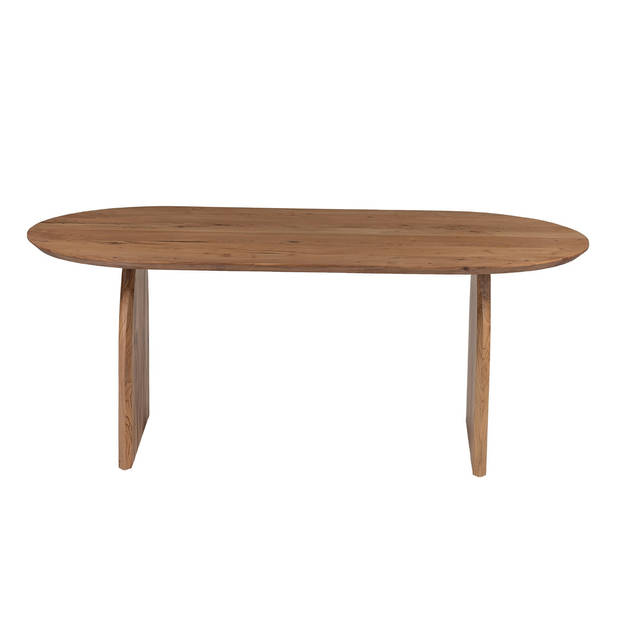 Giga Meubel - Eettafel Ovaal - 200cm - Naturel - Mangohout - Eettafel Daan