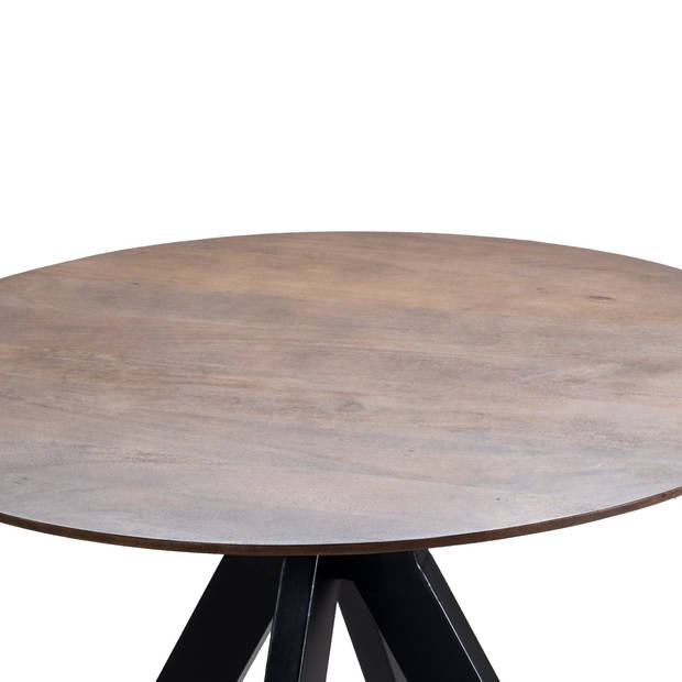 Giga Meubel - Eettafel Rond - Bruin - Ø 100 cm - Eettafel Batti