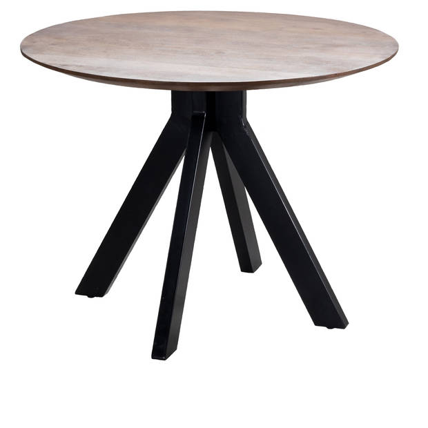 Giga Meubel - Eettafel Rond - Bruin - Ø 100 cm - Eettafel Batti