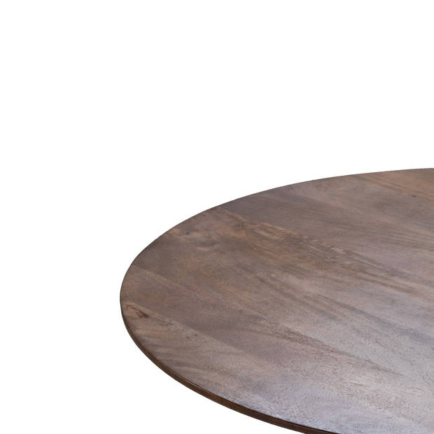 Giga Meubel - Eettafel Rond - Bruin - Ø 100 cm - Eettafel Batti