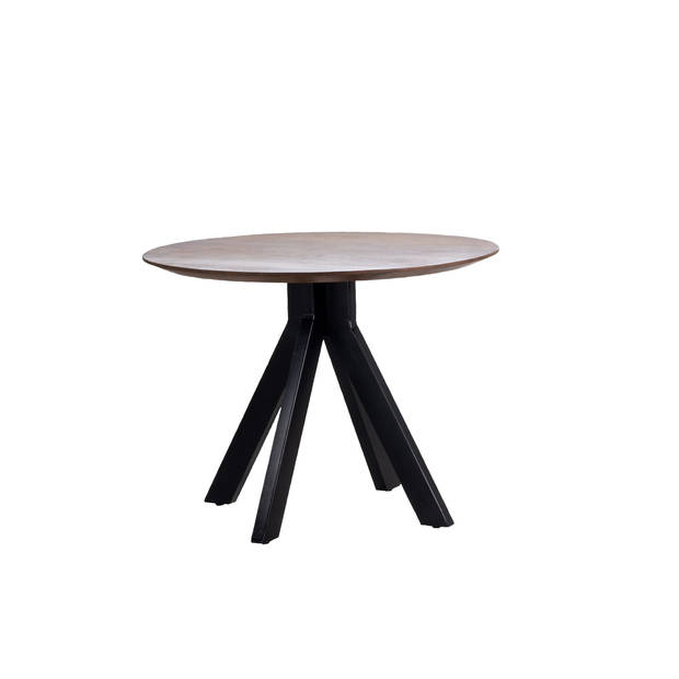 Giga Meubel - Eettafel Rond - Bruin - Ø 100 cm - Eettafel Batti