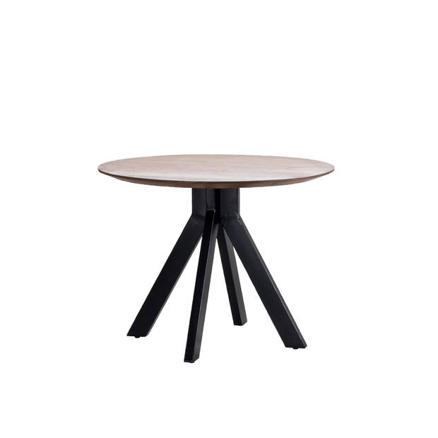 Giga Meubel - Eettafel Rond - Bruin - Ø 100 cm - Eettafel Batti