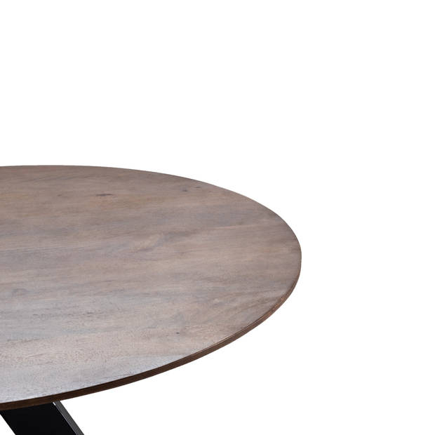 Giga Meubel - Eettafel Rond - Bruin - Ø 100 cm - Eettafel Batti