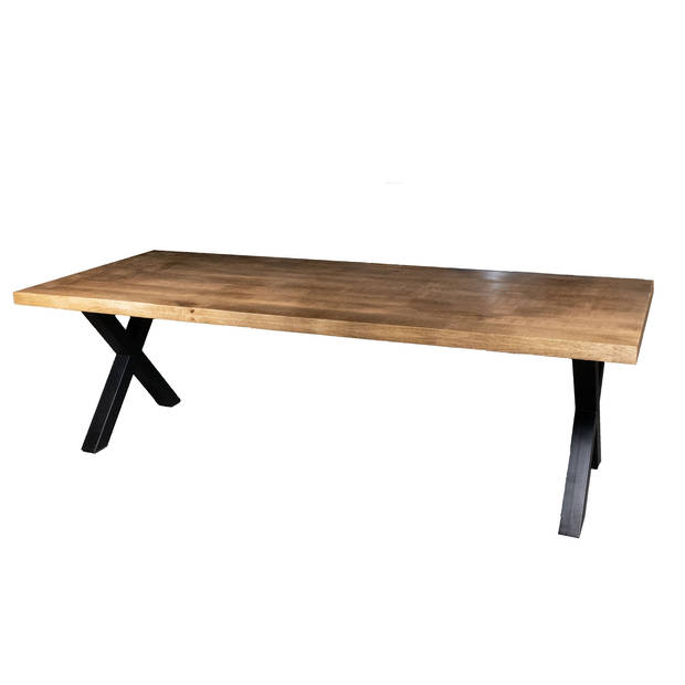 Giga Meubel - Eettafel Mangohout - 300x100x76cm - Metaal - Duncan