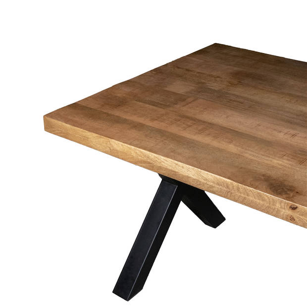 Giga Meubel - Eettafel Mangohout - 300x100x76cm - Metaal - Duncan