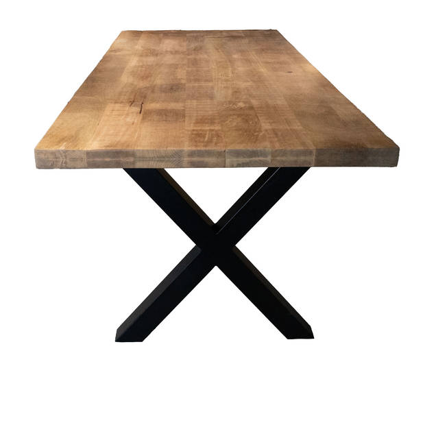 Giga Meubel - Eettafel Mangohout - 300x100x76cm - Metaal - Duncan