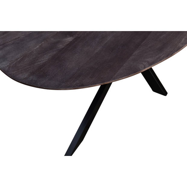 Giga Meubel - Eettafel Ovaal - Bruin - 160cm - X-poot