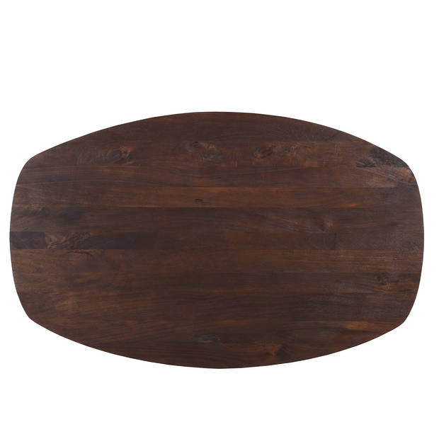 Giga Meubel - Eettafel Ovaal - Bruin - 160cm - Eettafel Lissabon