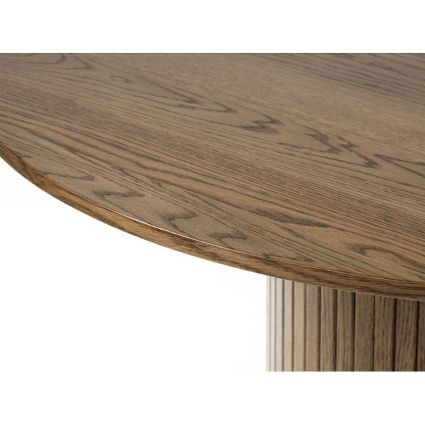 Giga Living - Eettafel Ø120cm Eikenhout - Smoked - Tafel Nola