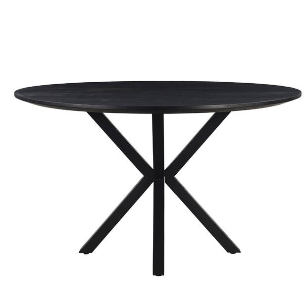 Giga Meubel - Eettafel Rond - Zwart - Ø130cm - Eettafel Lissabon